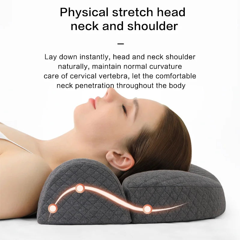 Cervical Memory Foam Contour Pillow – Ergonomic Bed Pillow for Side Sleepers | Orthopedic Sleeping Support
