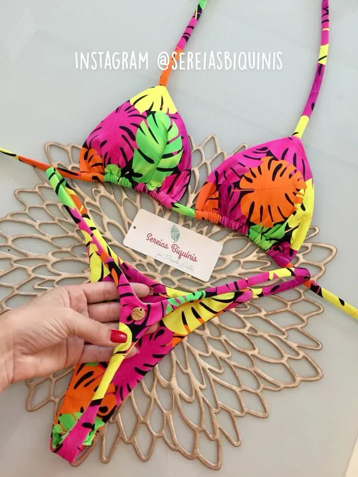 Women’s Leopard Print Bikini Set – Sexy Swimwear for Beach Vacation, Thong Bathing Suit & Summer Beachwear