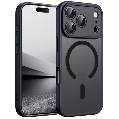 iPhone MagSafe Matte Case - Magnetic Wireless Charging & Camera Lens Protection for iPhone 12-17 Series