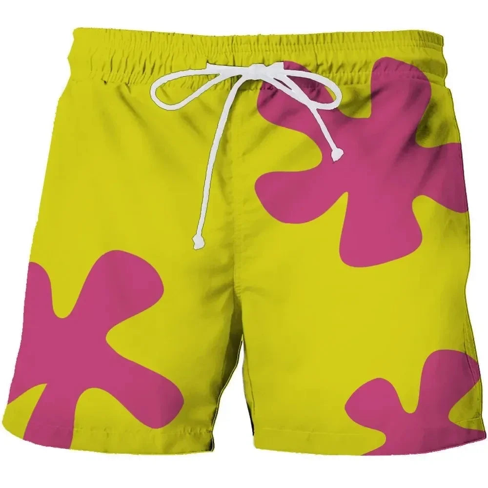 3D Anime Board Shorts - Quick-Dry Unisex Beach & Swimming Shorts for Men and Women