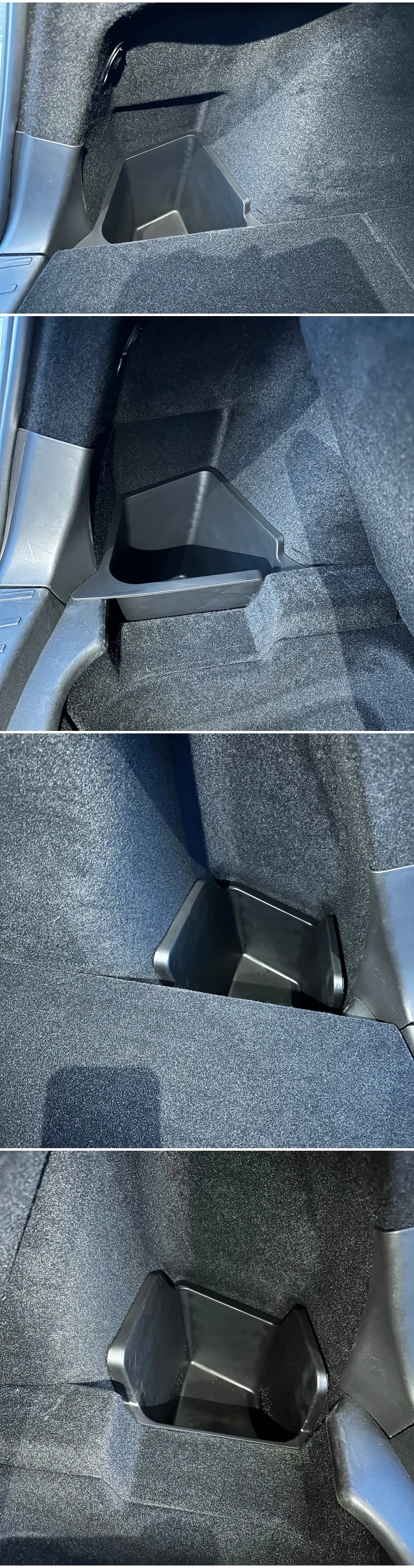 USVOTOV Trunk Organizer for Tesla Model Y 2025 – Rear Storage Bins & Side Box TPE Accessories