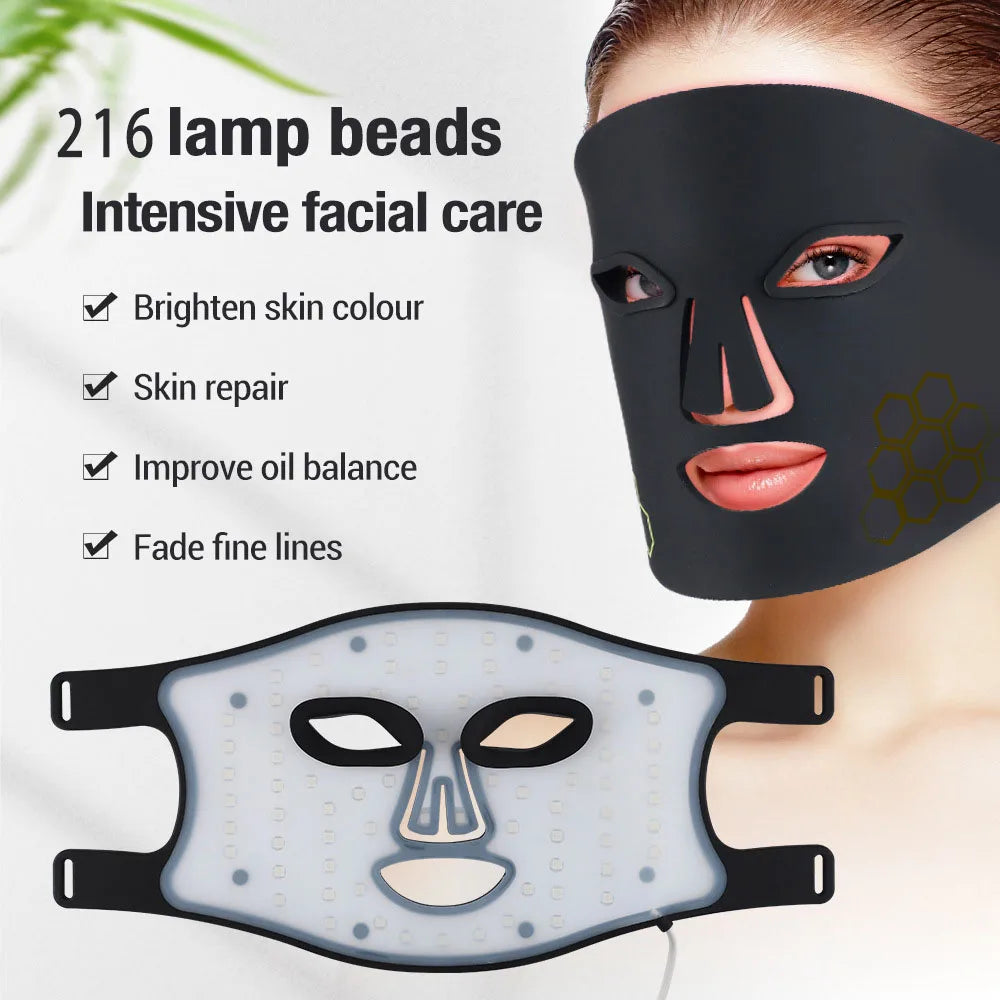 Red Light Therapy Mask - 460nm, 660nm, 850nm LED Beauty Device for Skin Rejuvenation, Anti-Aging & Wrinkle Repair