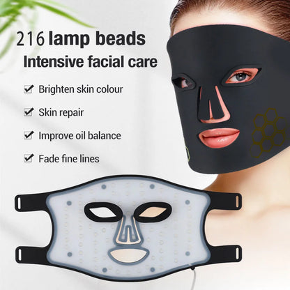 Red Light Therapy Mask - 460nm, 660nm, 850nm LED Beauty Device for Skin Rejuvenation, Anti-Aging & Wrinkle Repair