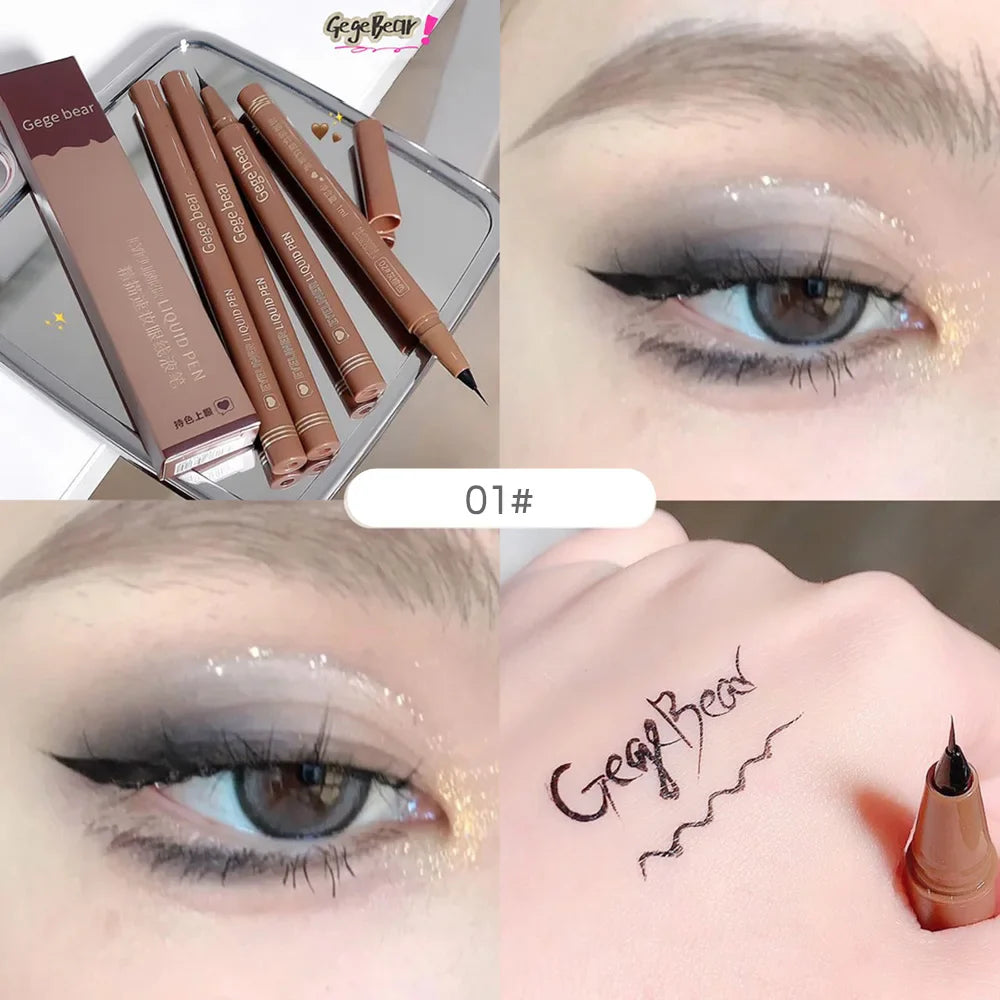 Gege Bear Liquid Eyeliner Pen – Waterproof, Smudge-Proof, Fast & Precise Makeup with Quick Drying Formula