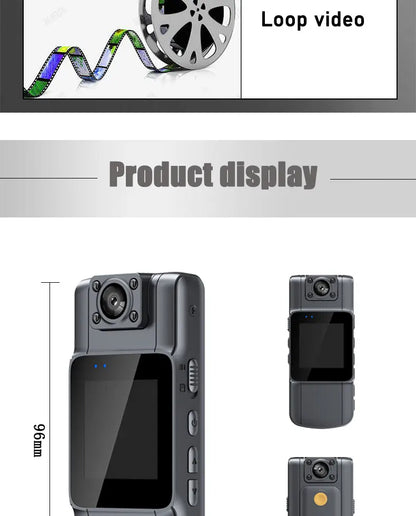 JOZUZE B23 1080P HD Mini Camera — Portable Digital Video Recorder with Infrared Night Vision, BodyCam & Small Bike Camcorder
