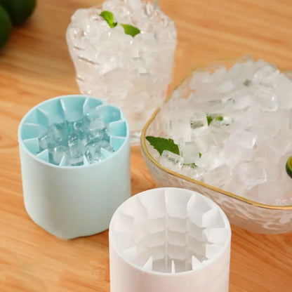 Mini Silicone Ice Cube Mold – Round Ice Bucket & DIY Ice Storage Box for Refrigerator, Creative Barware Tool