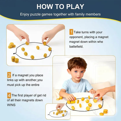 Magnetic Stones Party Game — Portable Interactive Strategy Board Game for Kids, Adults & Family Fun