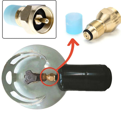 Propane Tank Refill Adapter - Brass Gas Cylinder Canister Filler Coupler