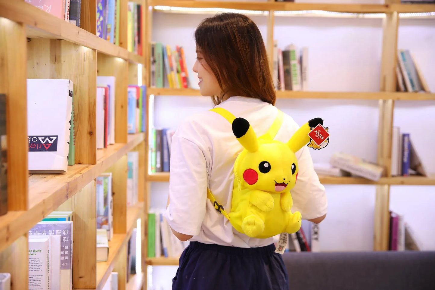 Pikachu Plush Backpack — Pokémon Peluche Stuffed Toy Schoolbag, Cute Cartoon Gift for Kids