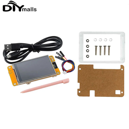 2.8" ESP32-2432S028R TFT LCD Module – ILI9341 Resistive Touchscreen Display with ESP-WROOM-32 Development Board & Acrylic Case