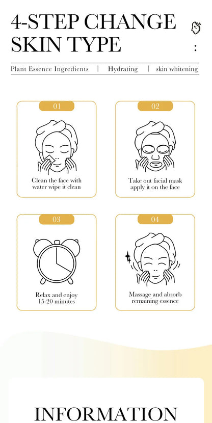 15PCS 24K Gold Hyaluronic Acid Face Masks – Firming, Moisturizing & Brightening Hydrating Skincare