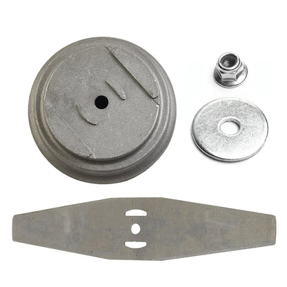 Universal Metal Saw Blade Kit - Grass Trimmer & Lawn Mower Accessory with Plastic Cover and Screws