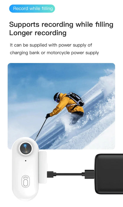 Pocket 4K Mini Magnetic Camera – Wearable Waterproof WiFi Cam for Cycling, Vlogging & Home Use