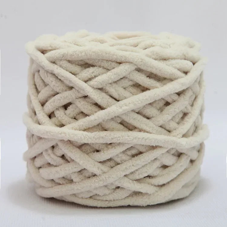 100g Chenille Knitting Yarn – Soft Thick Cotton Ice Strip Wool for DIY Hand Knitting Scarves & Crafts