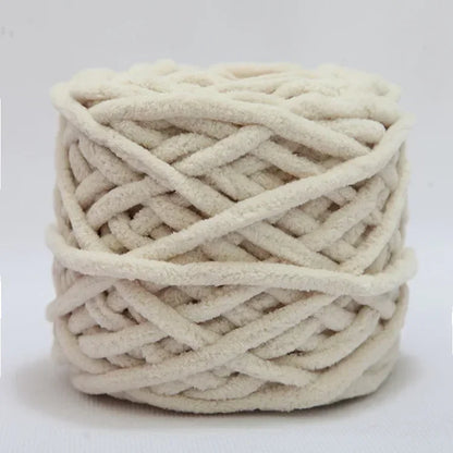 100g Chenille Knitting Yarn – Soft Thick Cotton Ice Strip Wool for DIY Hand Knitting Scarves & Crafts