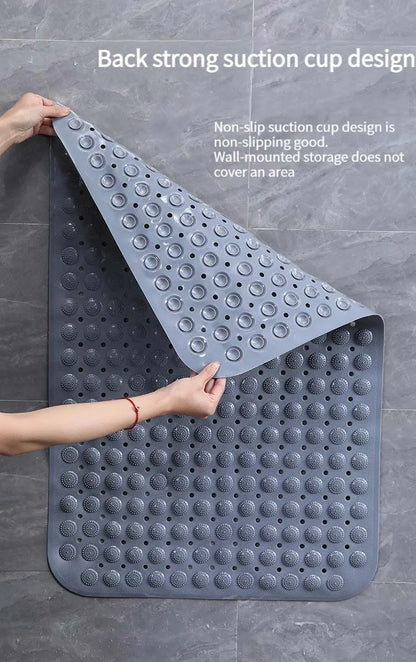 Shower Bath Mat – Hollow Hydrophobic Anti-Slip Tub Pad with Suction Cups, Thick Massage Foot Mat for Bathroom