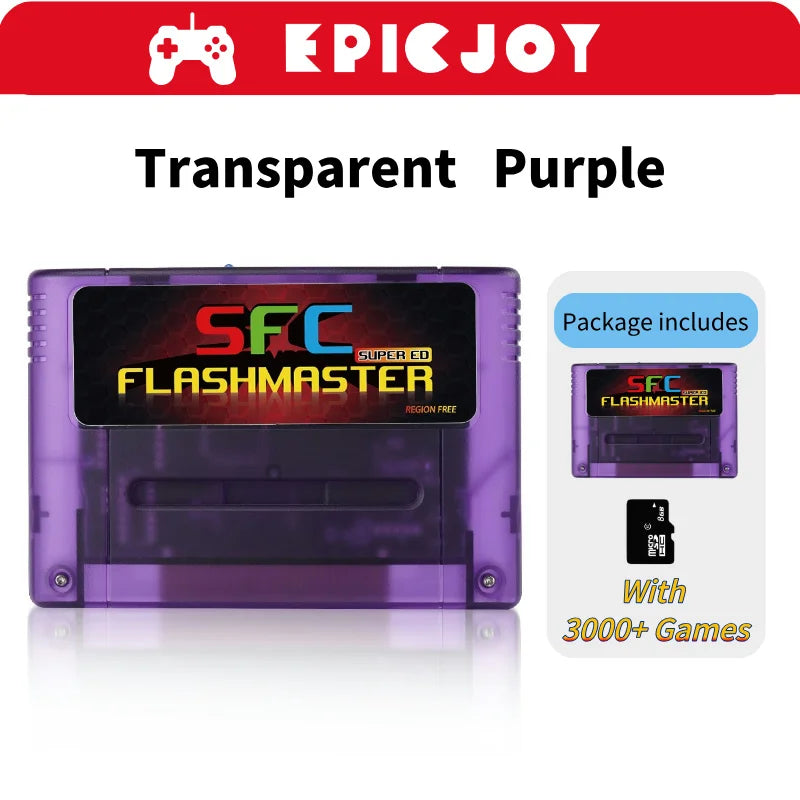 Super SFC 3000-in-1 Game Card with 8GB TF Card for Nintendo SNES Console