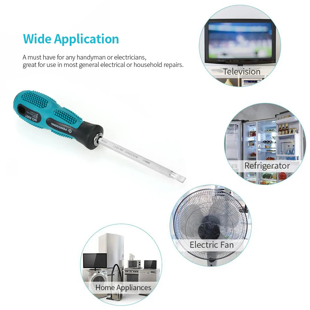 Multi-Functional Insulated Screwdriver Set – Magnetic Slotted & Phillips Bits Electrical Repair Tool Kit