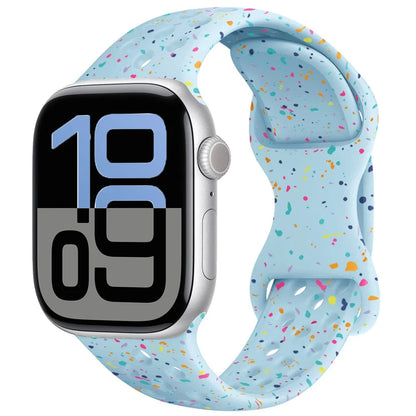 Silicone Apple Watch Strap - Breathable Wristband for Watch 11/10/9/8/7 Ultra 3/2 SE Series 49mm-41mm