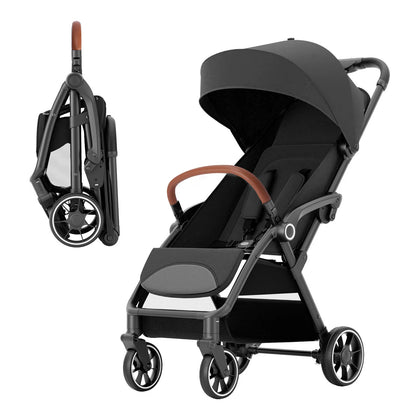 Foldable Luxury Baby Stroller Seat with 360° Swivel – Portable Newborn & Toddler Carriage