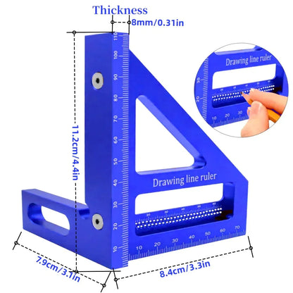 Carpenter Multi-Angle Precision Square – Aluminum T-Square Ruler for Woodworking, Construction & Engineering
