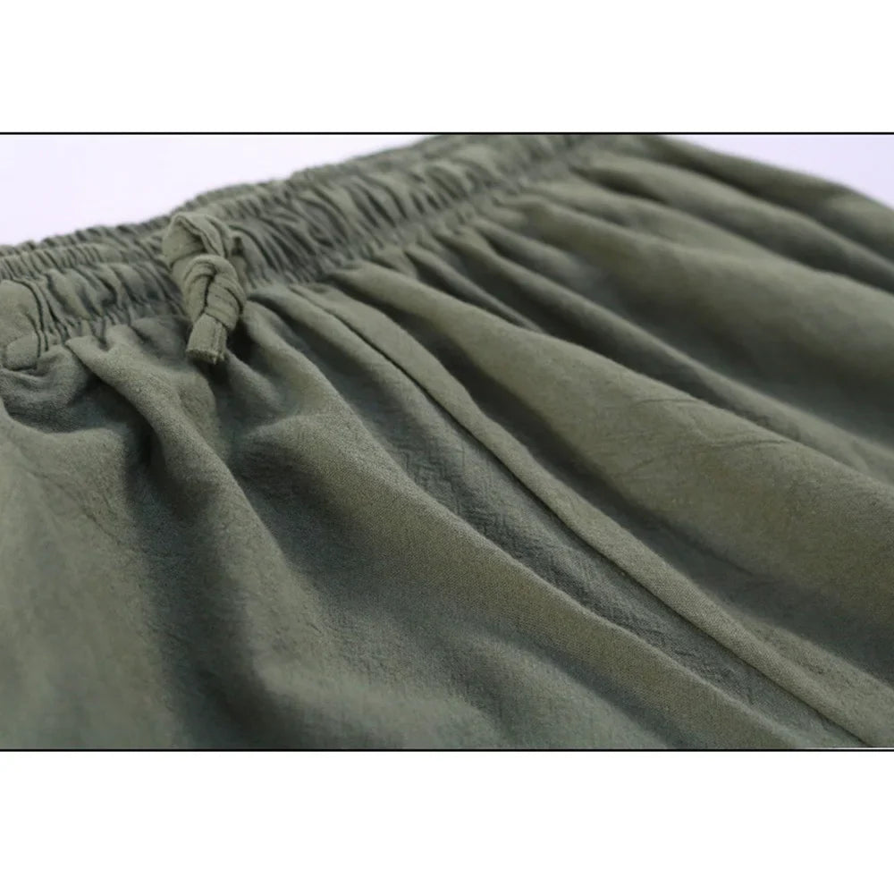 Men’s Pirate & Viking Costume Pants – Renaissance Medieval Drawstring Shorts for Halloween Cosplay