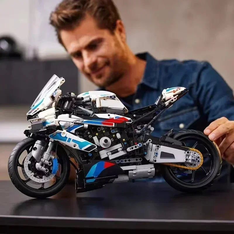 New Motorcycle Building Blocks – Simulation Model, Assembly Decoration Toy for Boys, Educational Creature Gift