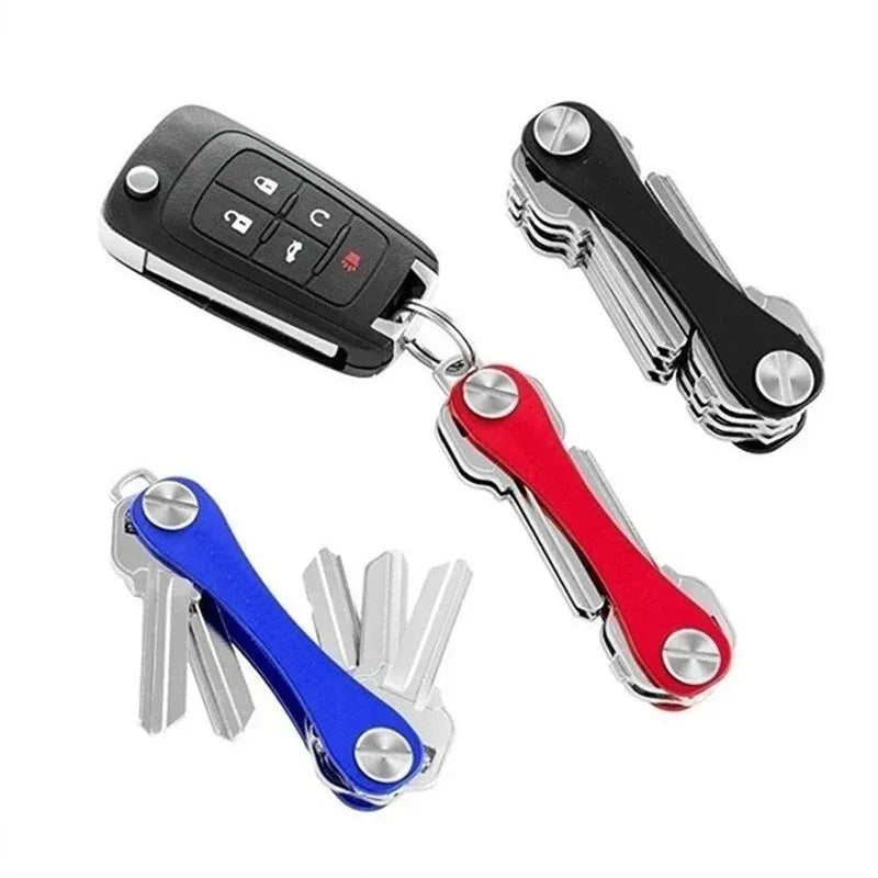 Smart Key Chain Wallet - Metal Key Box with Clip, Compact Storage & Decorative Key Organizer for Outdoor Use