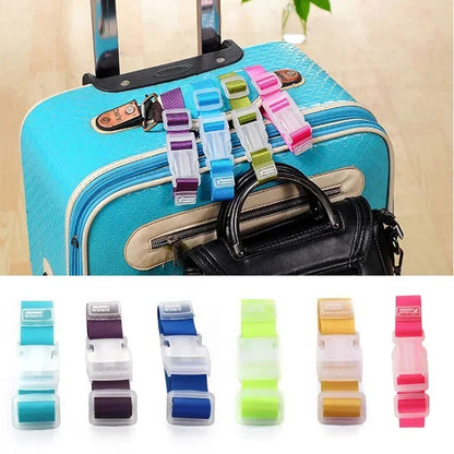1/2PCS Adjustable Luggage Straps – Hanging Buckle Suitcase Bag Belts (Random New & Old Logos)