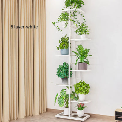 Cordlal Iron Plant Stand 6/7/8-Layer Flower Pot Holder Rack Organizer for Home Garden Decor