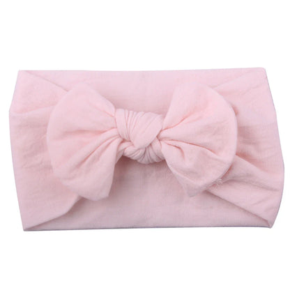 Baby Girls Rabbit Ear Bow Headband – Soft Knot Hairband for Newborns, Infants & Toddlers Photo Props
