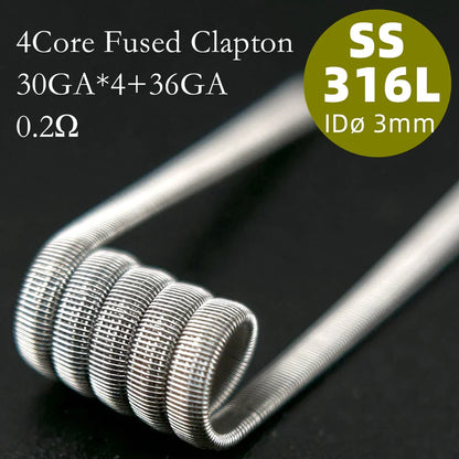 21-Pack PreMade 3mm Resistance Wire Coils — Jaw Clips, Springs, A1/SS316L/Ni80 for Vaping Builds