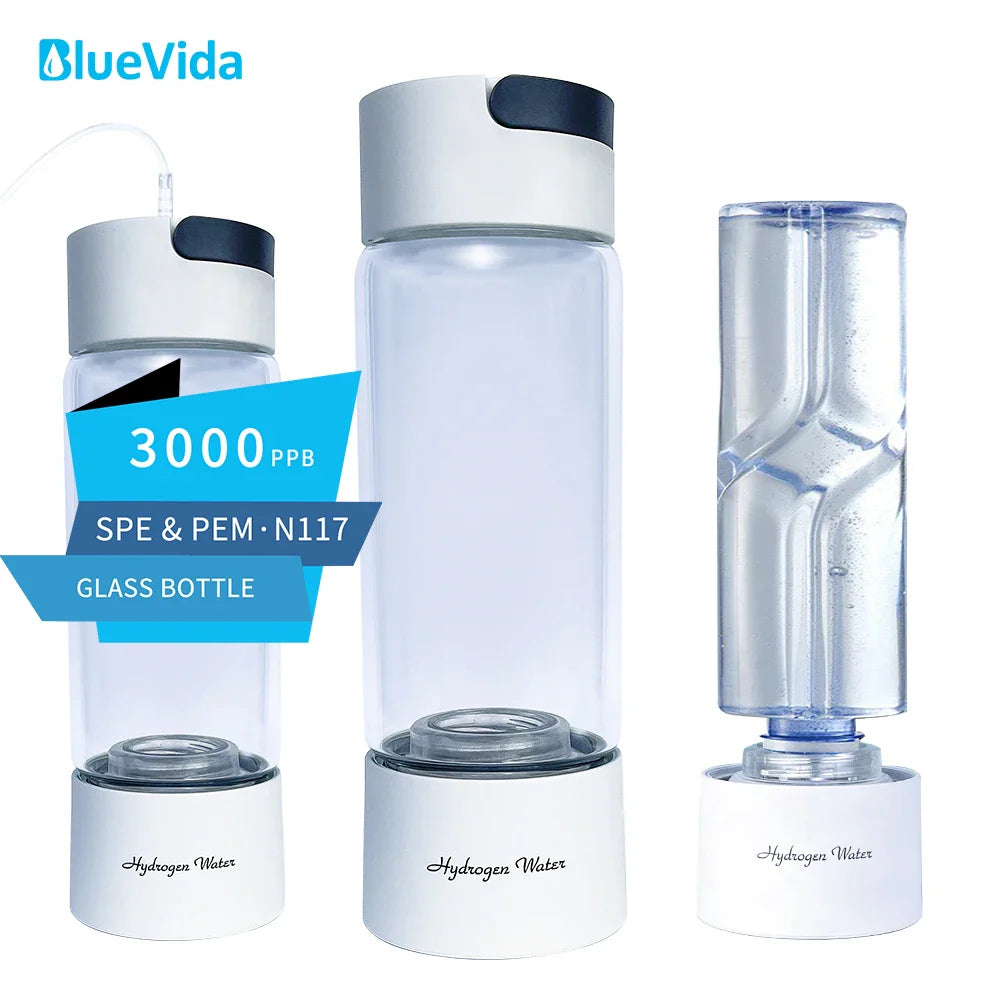 BlueVida SPE&PEM Hydrogen Water Generator - High Concentration, 2 Work Modes & Self-Cleaning, Hydrogen Absorption