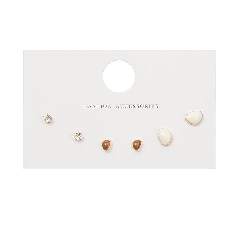 New S925 Silver Needle Stud Earrings Set – Simple & Cute Mini Earrings for Women & Girls, Exquisite Jewelry Gift