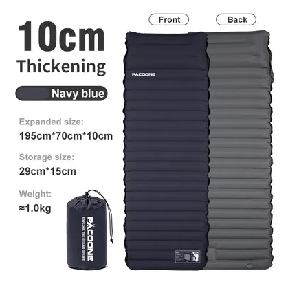 Thick Ultralight Self-Inflating Camping Mattress - Outdoor Air Mattress with Built-In Pump for Travel, Hiking, Fishing