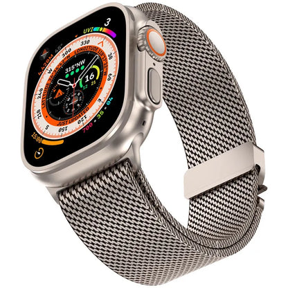 Titanium 1:1 Milanese Strap for Apple Watch Ultra 49mm – Compatible with iWatch Series 10 9 8 7 6 SE 5 4 3, 46mm 45mm 44mm 42mm