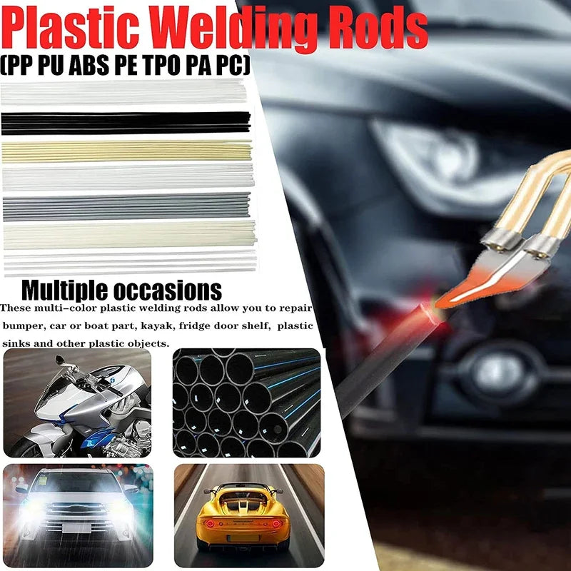 Upgraded 2-in-1 Plastic Welding Kit – 200W Hot Stapler & Soldering Gun with 6/4 Types Staples for Car Bumper Repair