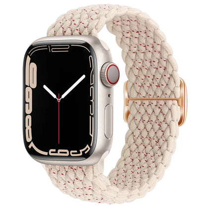 Braided Solo Loop Apple Watch Band – Adjustable Nylon Strap for iWatch Series SE, 4–8 & Ultra (40mm–49mm) Bracelet Wristband