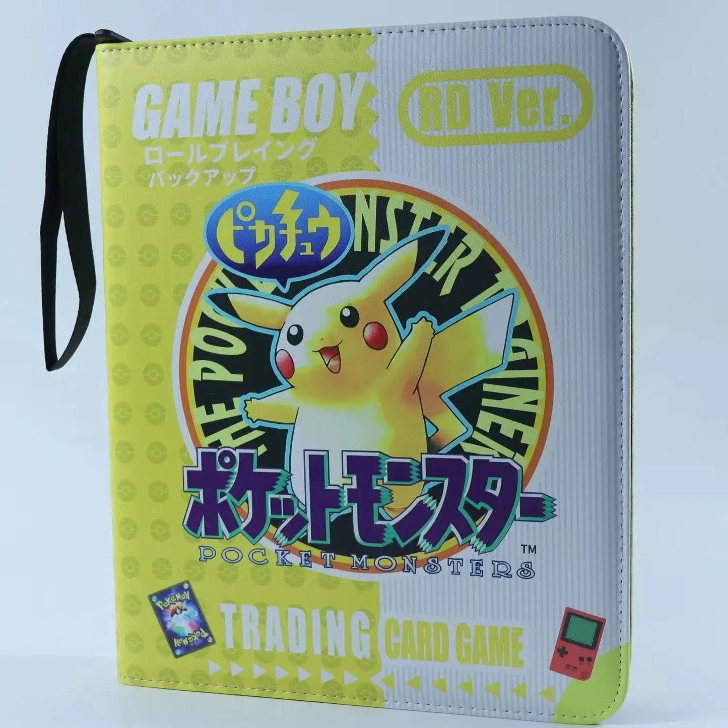 New Pokémon Pikachu Battle Card Binder — Zippered Card Holder for VMAX Game Card Collection, Anime Toys & Gifts