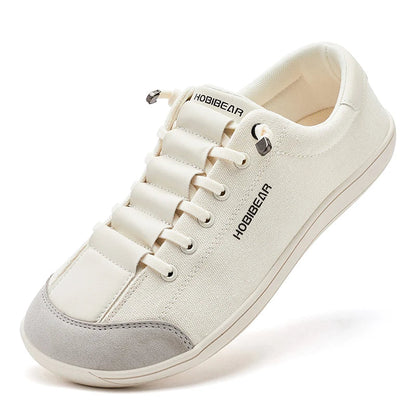 HOBIBEAR Zero Drop Barefoot Shoes – Wide Toe Minimalist Canvas Sneakers for Men & Women