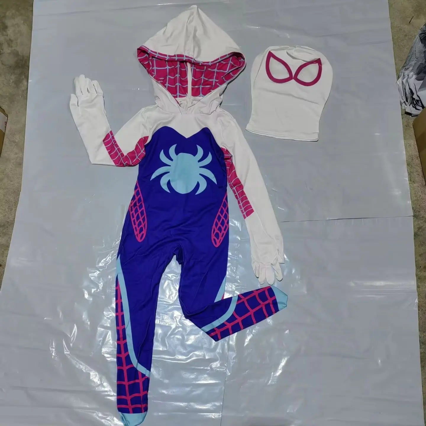 Kids Superhero Costume - Supergirl & Spider Girl Cosplay Zentai Bodysuit Jumpsuit for Halloween