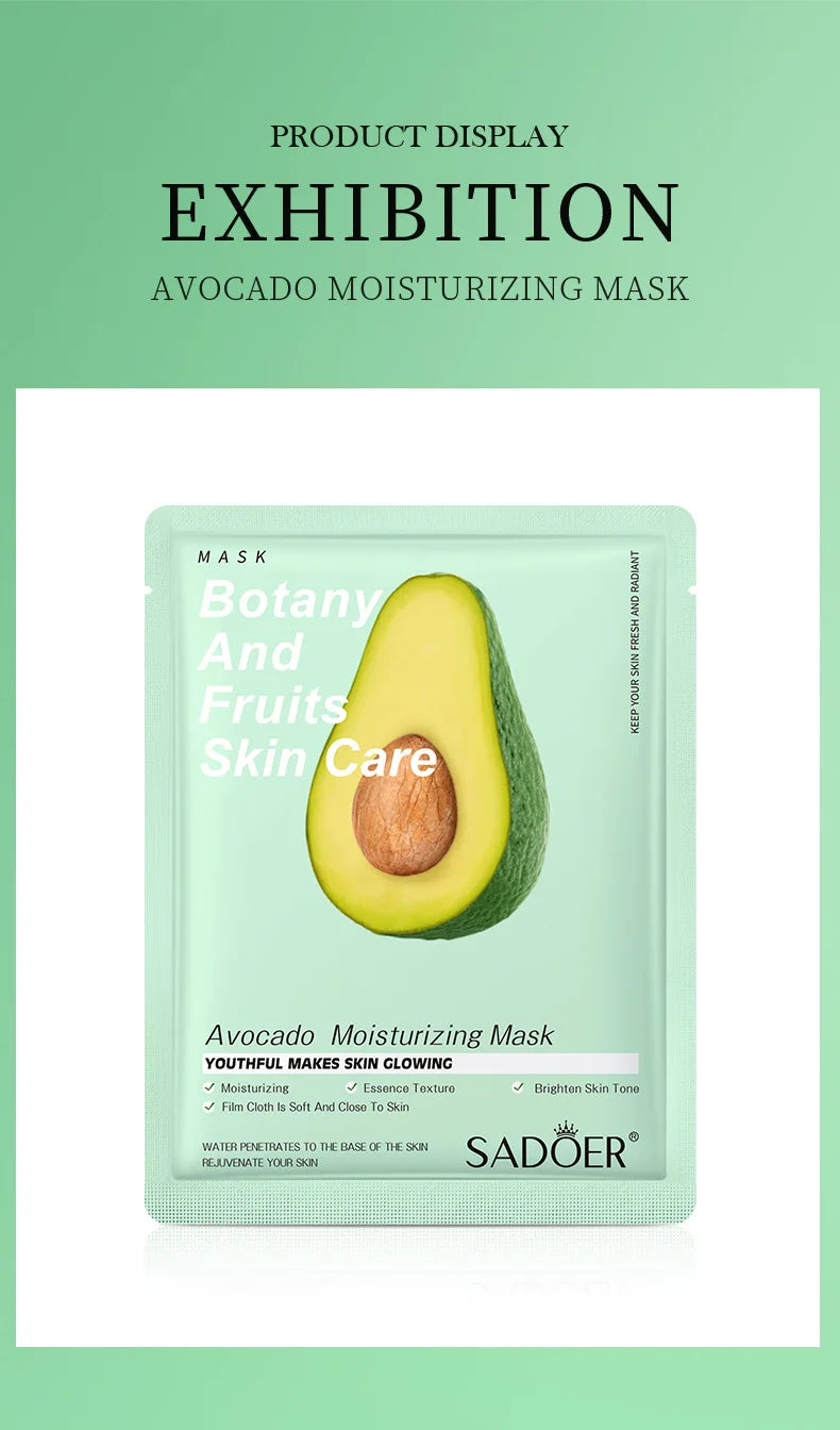 8PCS Natural Plant Facial Masks – Korean Skincare Hydrating, Moisturizing & Firming Face Care Set