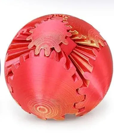 3D Printed Gear Ball Fidget Toy - Spinning Stress Relief Desk Toy for Kids & Adults