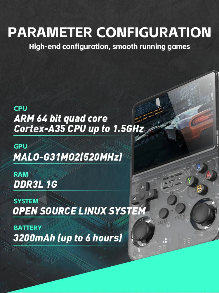 Data Frog R36S Retro Handheld Video Game Console: Linux System, 3.5 Inch IPS Screen - R35S Plus Portable Pocket Video Player, Enjoy Retro Gaming Anywhere!