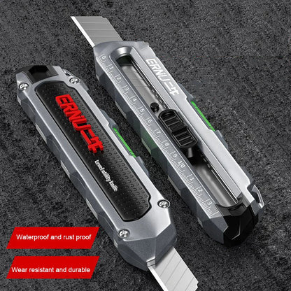 Industrial-Grade Aluminum Alloy Multifunctional Art Knife: Thickened Wallpaper Cutter & Electrical Box Cutter for Home and School Use