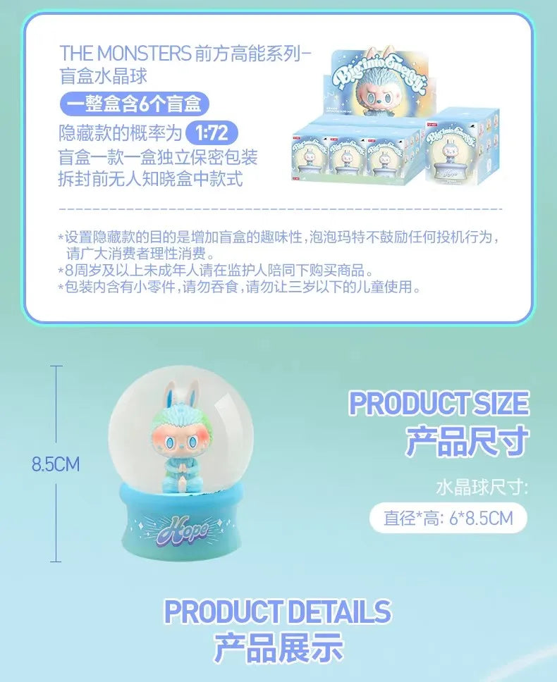 Pop Mart Labubu Blind Box – High Energy Ahead Series Crystal Ball Mystery Toy Figure