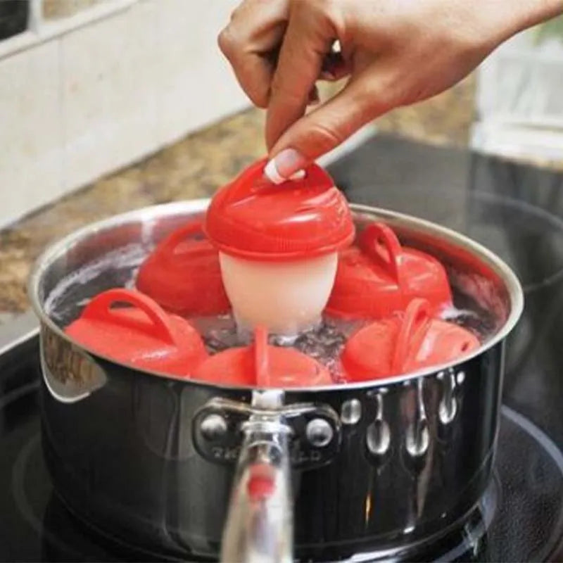 Silicone Egg Boiler Set: 3/6pcs Fast & Non-Stick Cook Cups