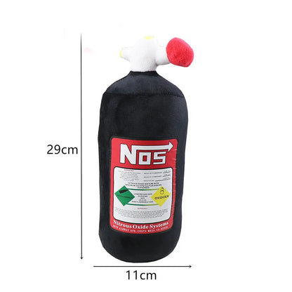 2024 Car Neck Pillow — Plush Headrest Cushion for Driver & Front Passenger Seat, NOS Bottle Style Car Decor