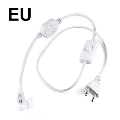 COB LED Strip Light with EU/US Plug (110V–220V) – Flexible LED Light Tape with Clip Accessories for Home and Decoration Lighting