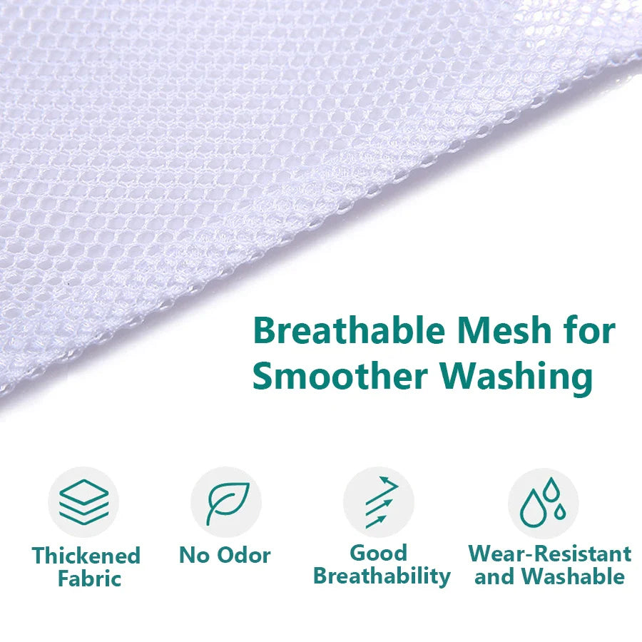 3Pcs/Set Zippered Mesh Laundry Bags – Bra & Underwear Cleaning Baskets, Household Laundry Care Accessories